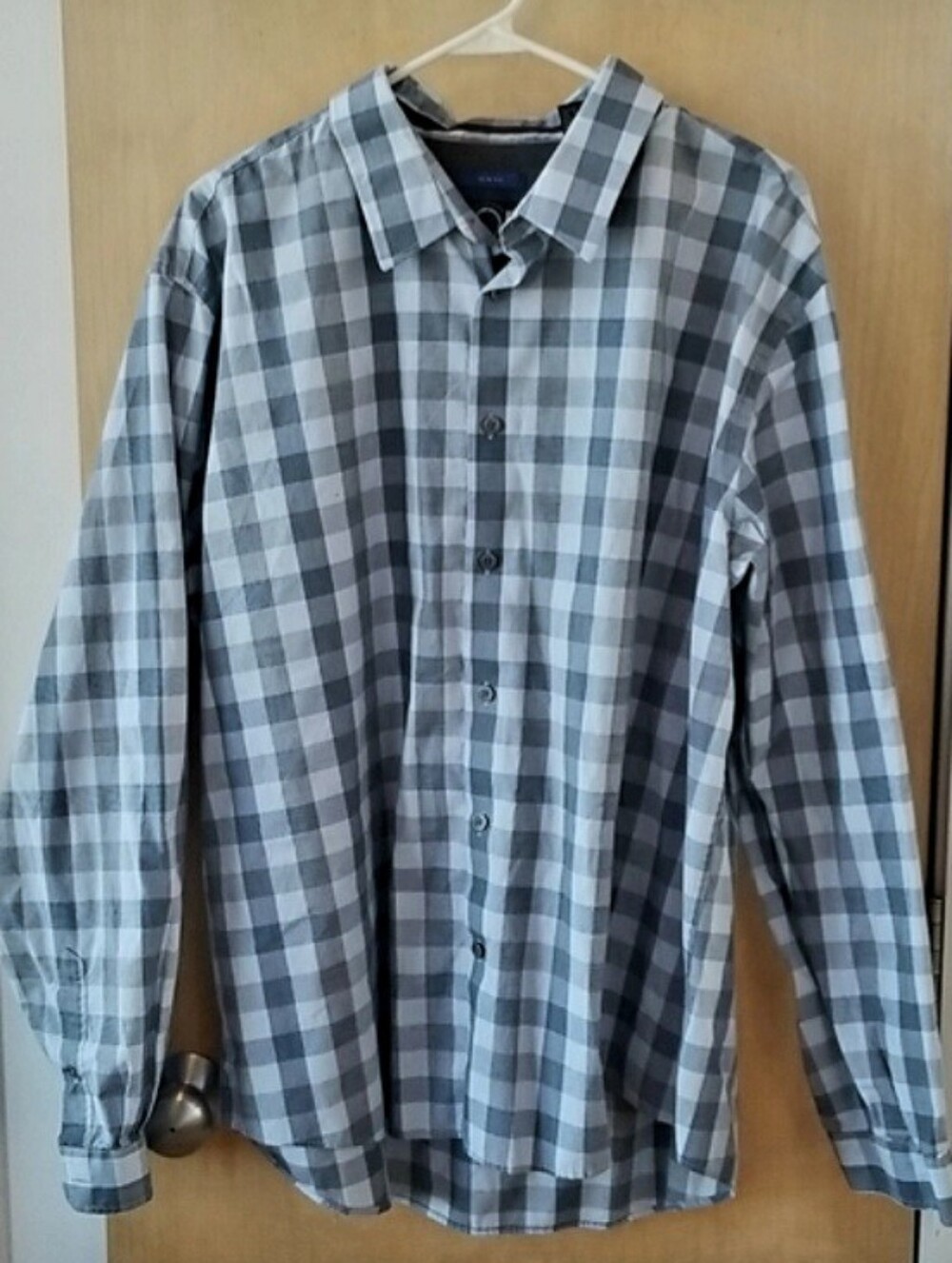 Mens JOE by Joseph Abboud XXL Slim Fit Long Sleeve Button Down Shirt Collar Blue